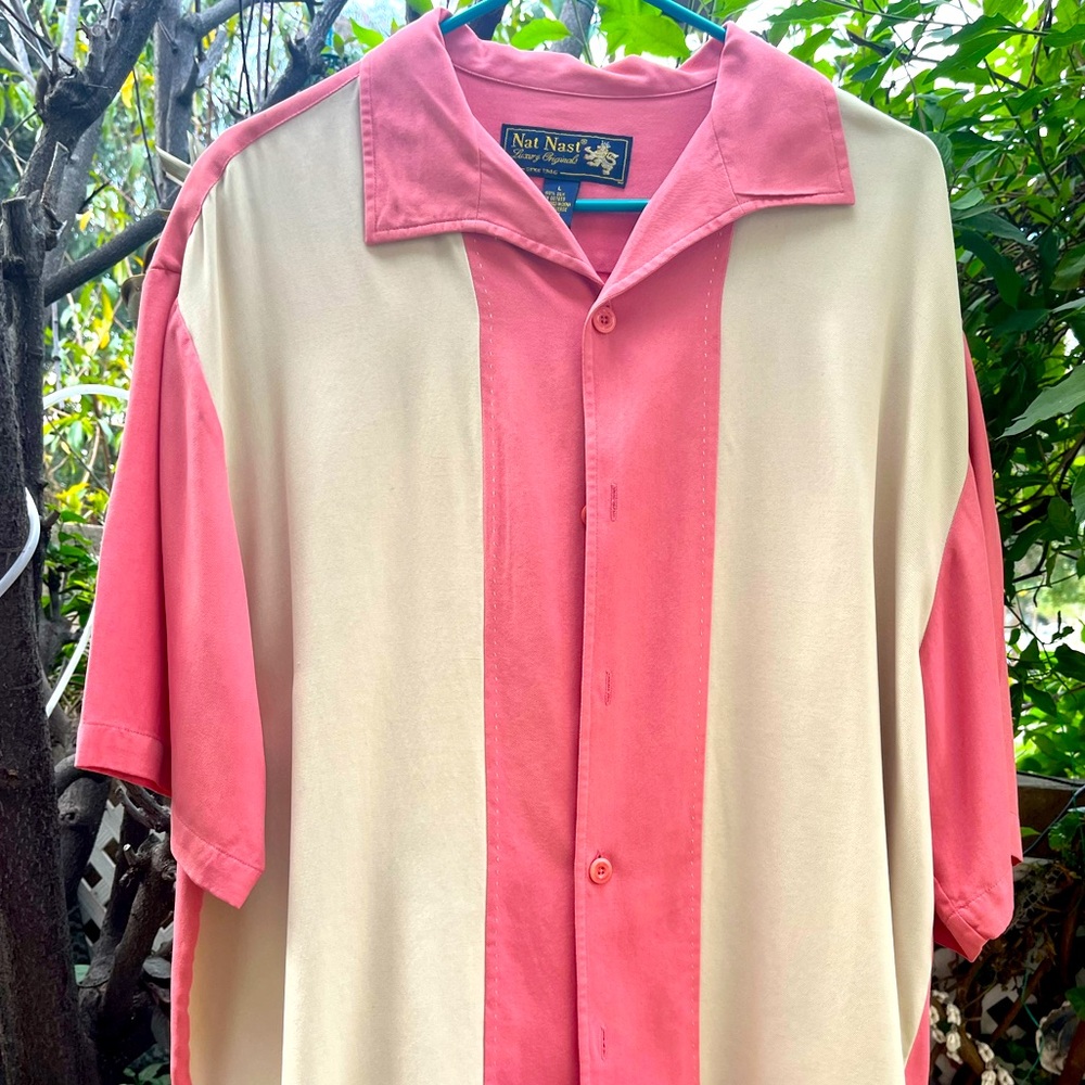 Nat Nast men’s silk shirt size Large
